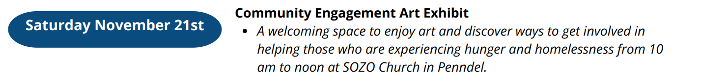 26-11-21 Saturday Community Engagement Art Exhibit - Click to see more details